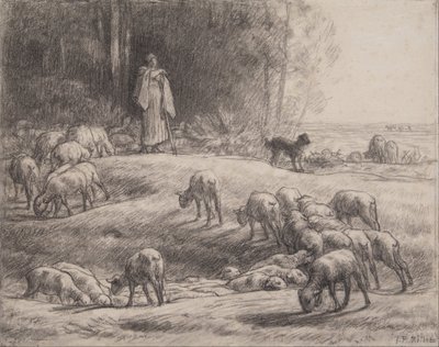 The Shepherdess by Jean Francois Millet